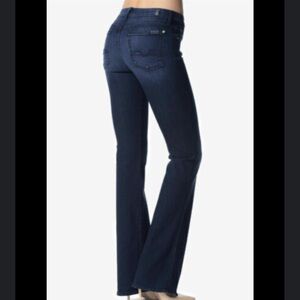 7 for All Mankinnd Karah Bootcut Jeans Blue Dark Wash size 28